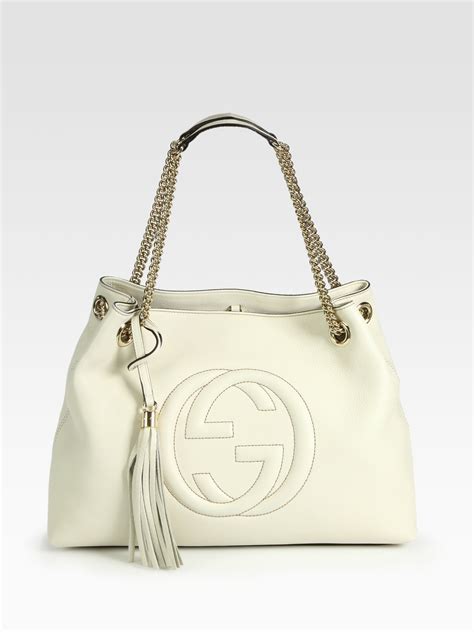 gucci white handbag|gucci handbags white color.